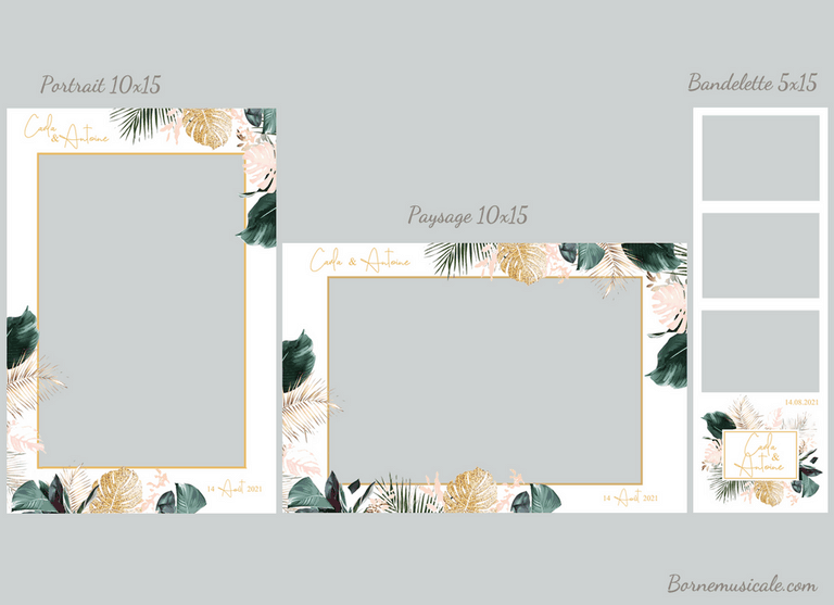 paysage portrait bandelette photobooth